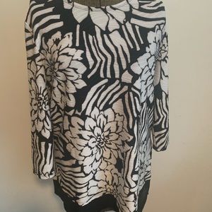 TRAVELERS COLLECTION ASYMMETRICAL TUNIC, SIZE 1